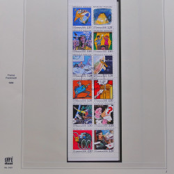 Collection timbres de France 1986-1992 oblitérés en album Safe.