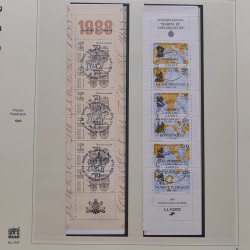 Collection timbres de France 1986-1992 oblitérés en album Safe.