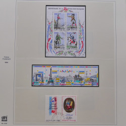 Collection timbres de France 1986-1992 oblitérés en album Safe.