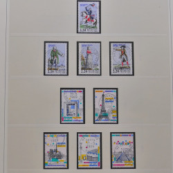 Collection timbres de France 1986-1992 oblitérés en album Safe.