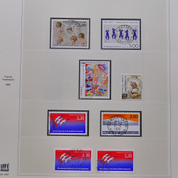 Collection timbres de France 1986-1992 oblitérés en album Safe.