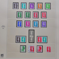 Collection timbres de France 1986-1992 oblitérés en album Safe.