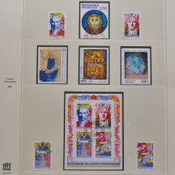 Collection timbres de France 1986-1992 oblitérés en album Safe.