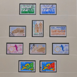 Collection timbres de France 1986-1992 oblitérés en album Safe.