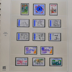 Collection timbres de France 1986-1992 oblitérés en album Safe.