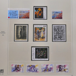 Collection timbres de France 1986-1992 oblitérés en album Safe.