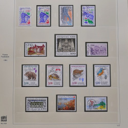 Collection timbres de France 1986-1992 oblitérés en album Safe.