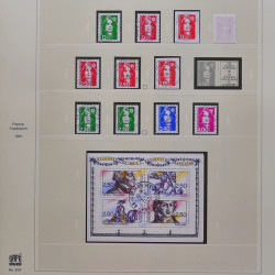 Collection timbres de France 1986-1992 oblitérés en album Safe.