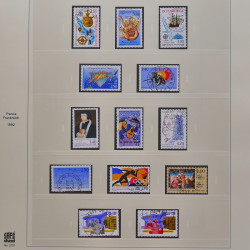 Collection timbres de France 1986-1992 oblitérés en album Safe.