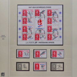 Collection timbres de France 1986-1992 oblitérés en album Safe.