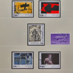 Collection timbres de France 1986-1992 oblitérés en album Safe.