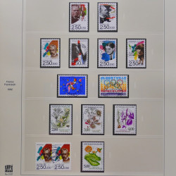Collection timbres de France 1986-1992 oblitérés en album Safe.
