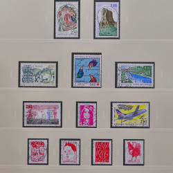 Collection timbres de France 1986-1992 oblitérés en album Safe.