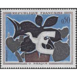 Georges Braque timbre de France N°1319c variété neuf**.
