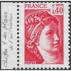 Type Sabine timbre de France N°2102 variété d'impression neuf**.