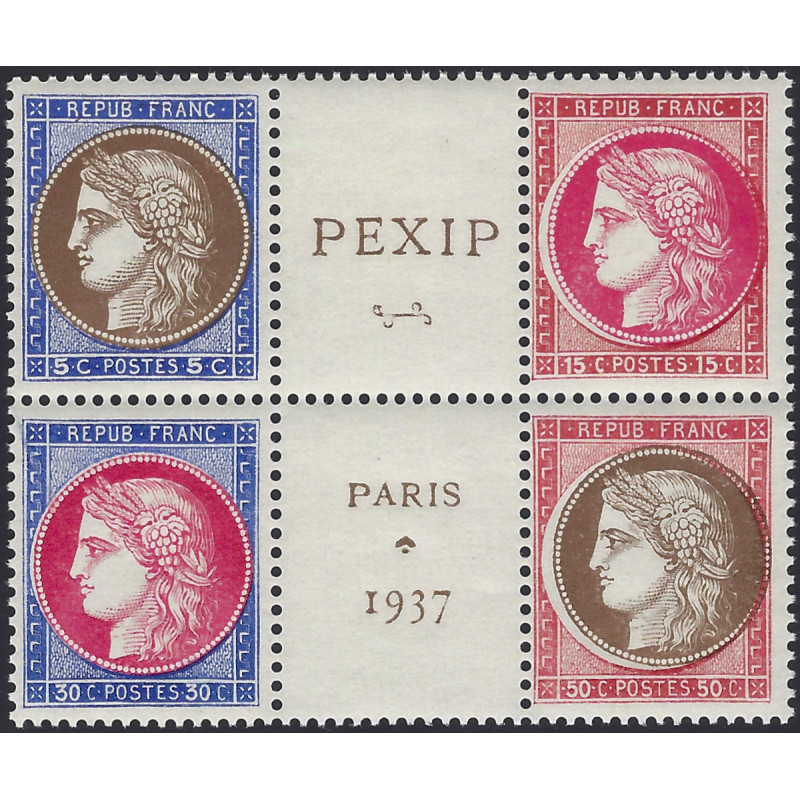 PEXIP Cérès timbres de France N°348-351 en bloc neuf**.