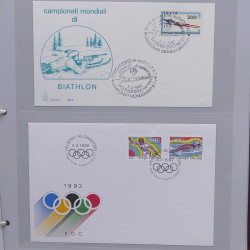 Collection timbres thématiques Ski - sports d'hiver en 2 albums.