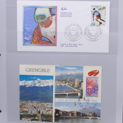 Collection timbres thématiques Ski - sports d'hiver en 2 albums.