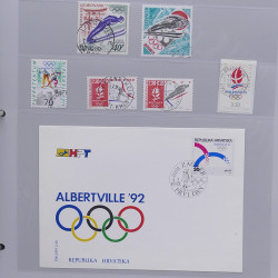 Collection timbres thématiques Ski - sports d'hiver en 2 albums.