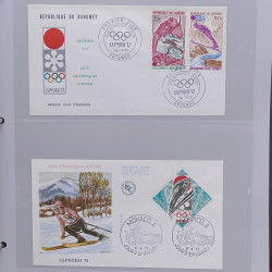 Collection timbres thématiques Ski - sports d'hiver en 2 albums.