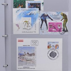 Collection timbres thématiques Ski - sports d'hiver en 2 albums.