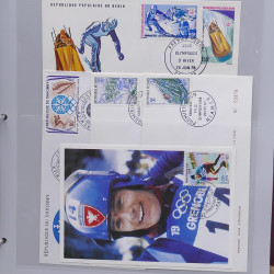 Collection timbres thématiques Ski - sports d'hiver en 2 albums.