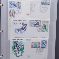 Collection timbres thématiques Ski - sports d'hiver en 2 albums.
