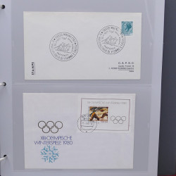 Collection timbres thématiques Ski - sports d'hiver en 2 albums.