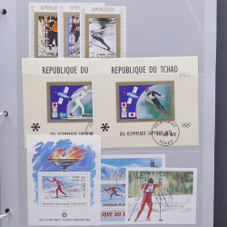 Collection timbres thématiques Ski - sports d'hiver en 2 albums.