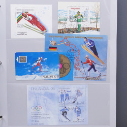 Collection timbres thématiques Ski - sports d'hiver en 2 albums.