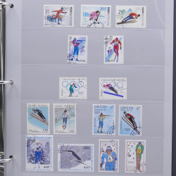 Collection timbres thématiques Ski - sports d'hiver en 2 albums.