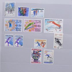 Collection timbres thématiques Ski - sports d'hiver en 2 albums.