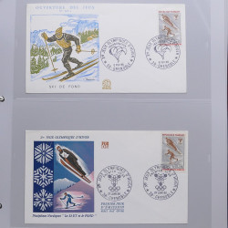 Collection timbres thématiques Ski - sports d'hiver en 2 albums.
