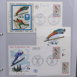 Collection timbres thématiques Ski - sports d'hiver en 2 albums.