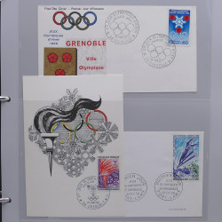 Collection timbres thématiques Ski - sports d'hiver en 2 albums.