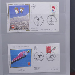 Collection timbres thématiques Ski - sports d'hiver en 2 albums.