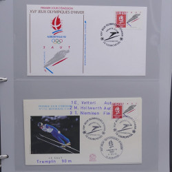 Collection timbres thématiques Ski - sports d'hiver en 2 albums.