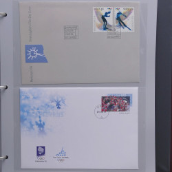 Collection timbres thématiques Ski - sports d'hiver en 2 albums.