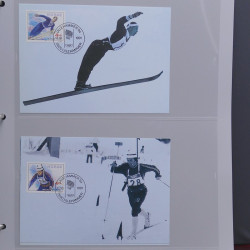 Collection timbres thématiques Ski - sports d'hiver en 2 albums.