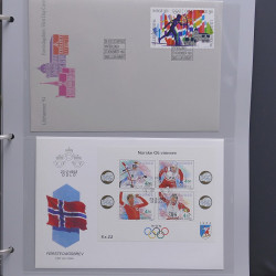 Collection timbres thématiques Ski - sports d'hiver en 2 albums.