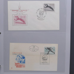 Collection timbres thématiques Ski - sports d'hiver en 2 albums.