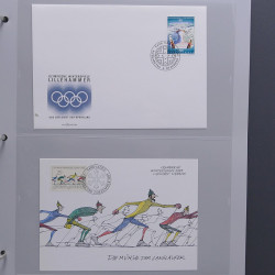 Collection timbres thématiques Ski - sports d'hiver en 2 albums.