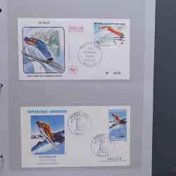 Collection timbres thématiques Ski - sports d'hiver en 2 albums.