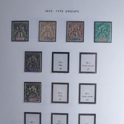 Collection timbres de Nouvelle Calédonie 1892-1948 oblitérés en album Moc.