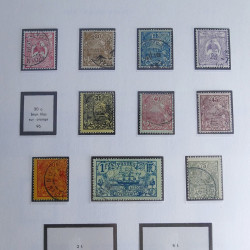 Collection timbres de Nouvelle Calédonie 1892-1948 oblitérés en album Moc.