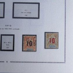 Collection timbres de Nouvelle Calédonie 1892-1948 oblitérés en album Moc.