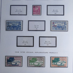 Collection timbres de Nouvelle Calédonie 1892-1948 oblitérés en album Moc.