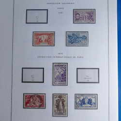 Collection timbres de Nouvelle Calédonie 1892-1948 oblitérés en album Moc.