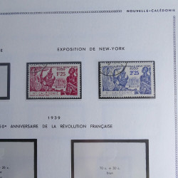 Collection timbres de Nouvelle Calédonie 1892-1948 oblitérés en album Moc.