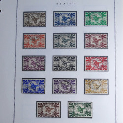 Collection timbres de Nouvelle Calédonie 1892-1948 oblitérés en album Moc.